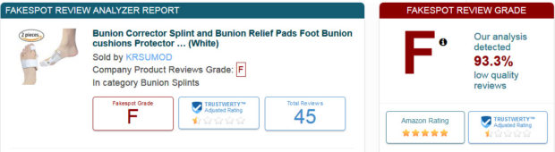 Fakespot-bunion-corrector-splint-reviews
