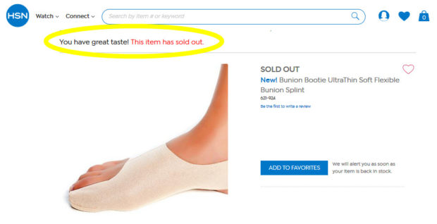 Bunion Bootie Sold Out on HSN