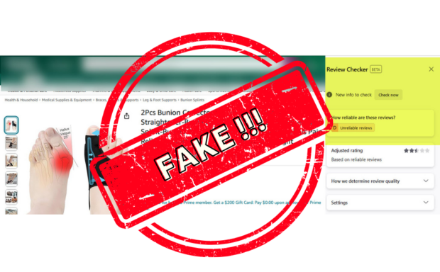 Best Selling Bunion Corrector with Unreliable Amazon Reviews